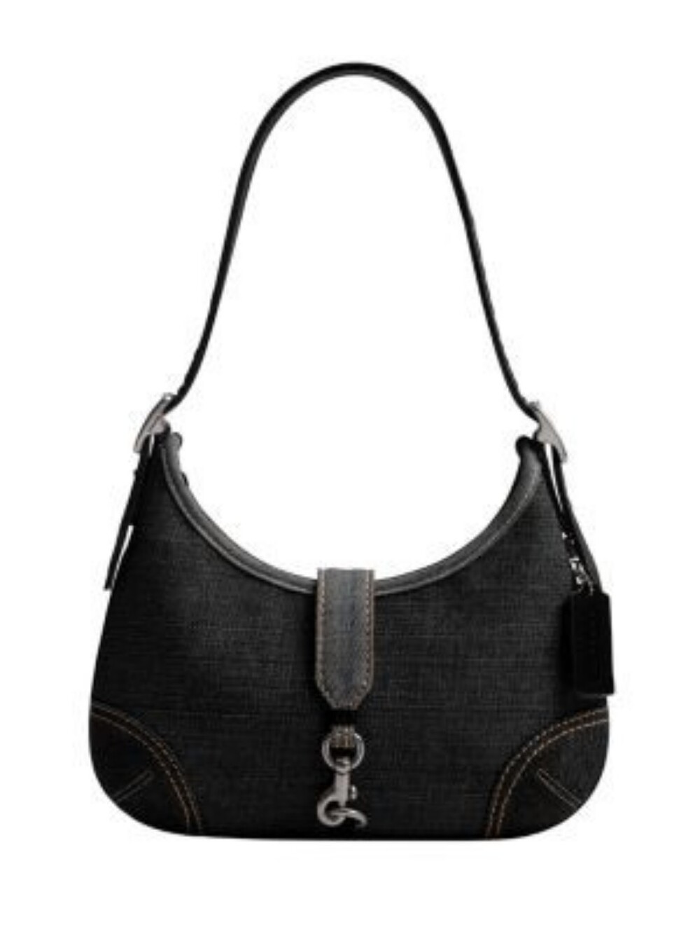 COACH Denim Hampton Hobo- Black